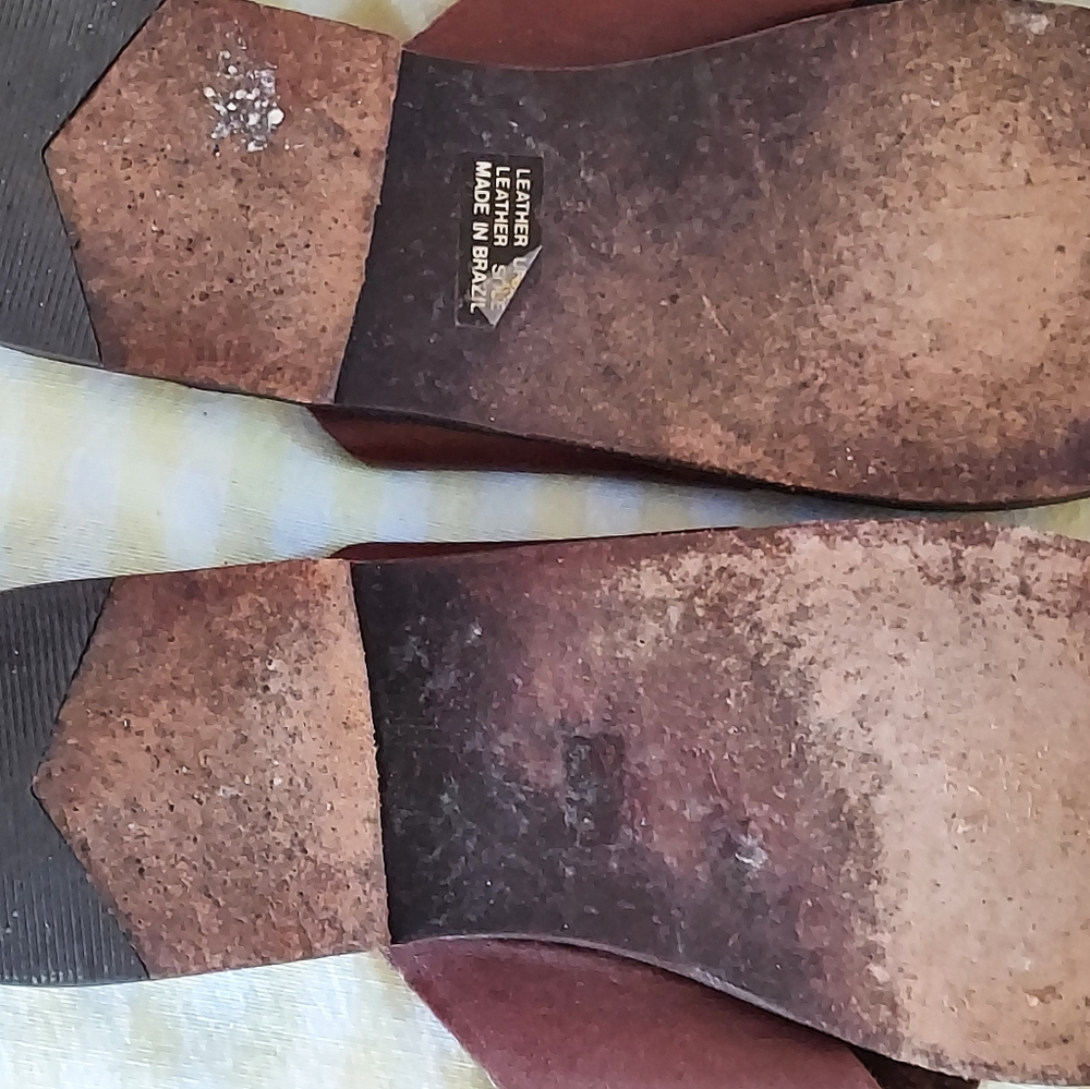 Vintage 1994 J Crew Leather Flip Flop Sandal Slides 9M - Picture 4 of 7